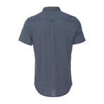 Truman Short Sleeve Button Collar Banker Stripe // Indigo + White (XS)