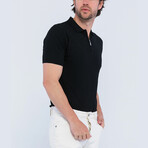 Kyron Knitted Polo Shirt // Black (S)