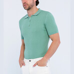 Brooke Knitted Polo Shirt // Mint (XL)
