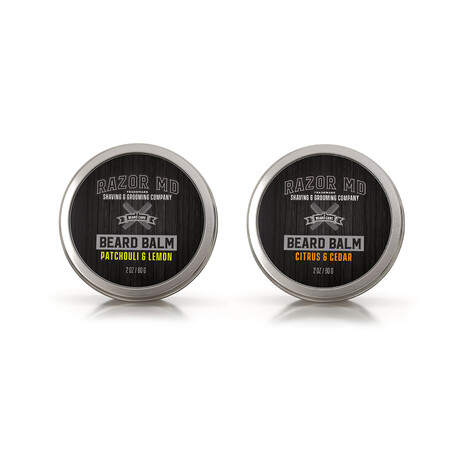 Beard Balm // Set of 2 (Citrus & Cedar + Patchouli & Lemon)