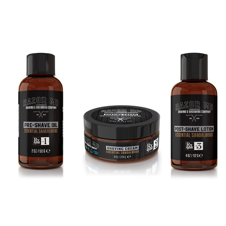 Shave Kit // Set of 3 // Sandalwood
