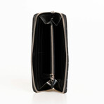 Monogram Zip Around Wallet // Black