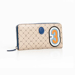 Monogram Zip Around Wallet // Taupe