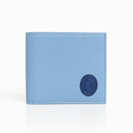 Bifold Wallet // Light Blue + Navy
