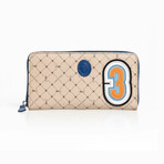 Monogram Zip Around Wallet // Taupe