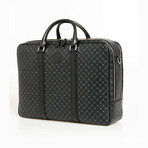 Monogram Double Zipper Briefcase // Black