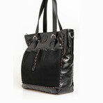 Shopping Bag // Black + Blue