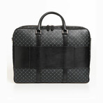 Monogram Double Zipper Briefcase // Black