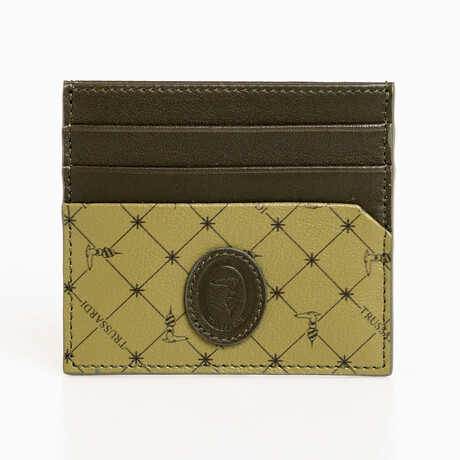 Monogram Card Holder Wallet // Olive Green