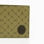 Monogram Bifold Wallet with Coin Pocket // Olive Green