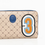 Monogram Zip Around Wallet // Taupe