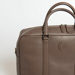 Mono Zipper Briefcase // Mud Brown