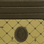 Monogram Card Holder Wallet // Olive Green