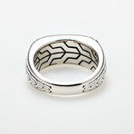 Men's Pave Spinel Ring // Silver + Black (9)