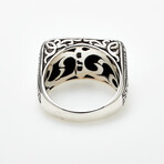 Men's Patterned Ring // Silver (10)