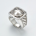 Men's Cross Ring // Silver (9)