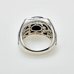 Men's Pietersite Ring // Silver + Blue (9)