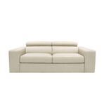 Lombardi Collection // Italian Leather Upholstered Sofa + Adjustable Headrests // Tan