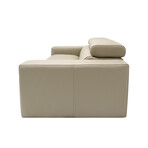Lombardi Collection // Italian Leather Upholstered Sofa + Adjustable Headrests // Mocha
