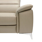 Ravello Collection // Italian Leather Sectional Sofa // Left Chaise Right Arm // Mocha
