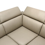 Ravello Collection // Italian Leather Sectional Sofa // Left Chaise Right Arm // Mocha