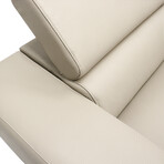 Lombardi Collection // Italian Leather Upholstered Sofa + Adjustable Headrests // Tan