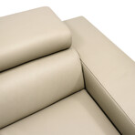 Lombardi Collection // Italian Leather Upholstered Sofa + Adjustable Headrests // Mocha
