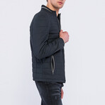 Matte Quilted Jacket // Navy Blue (M)