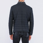 Matte Quilted Jacket // Navy Blue (2XL)
