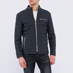 Matte Quilted Jacket // Navy Blue (XL)