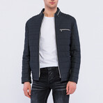 Matte Quilted Jacket // Navy Blue (S)