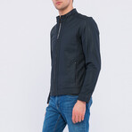 Lima Leather Jacket // Navy Tafta (3XL)