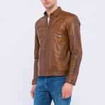 Stockholm Leather Jacket // Chestnut (2XL)
