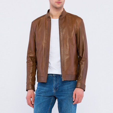 Stockholm Leather Jacket // Chestnut (S)