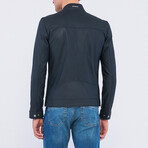 Lima Leather Jacket // Navy Tafta (L)