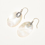 Bali Sterling Silver + Mother of Pearl Oval Earrings