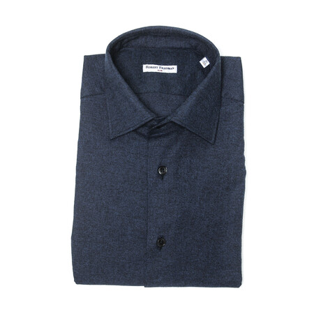 Liam Regular Button Down Shirt // Navy Blue (Euro Size: 39)