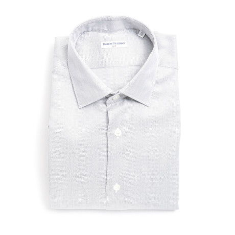 Jacob Slim Medium Collar Button Up Shirt // White (Euro Size: 39)