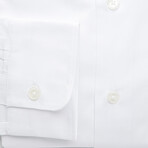 Keith Slim Medium Collar Button Up Shirt // White (Euro Size: 40)