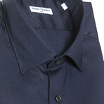 Daniel Slim Medium Collar Button Up Shirt // Navy (Euro Size: 39)