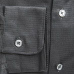 Kevin Slim Medium Collar Button Up Shirt // Black (Euro Size: 39)