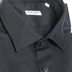 Calvin Slim Medium Collar Button Up Shirt // Black (Euro Size: 39)