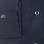 Daniel Slim Medium Collar Button Up Shirt // Navy (Euro Size: 39)