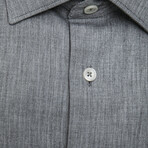Blake Slim Medium Collar Button Up Shirt // Gray (Euro Size: 39)