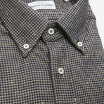 Noah Regular Button Down Shirt // Navy + White + Beige (Euro Size: 39)