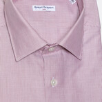 John Slim Medium Collar Button Up Shirt // Pink + White (Euro Size: 39)