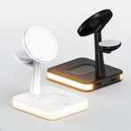 MagMini // Mini 6-in-1 Magnetic Charge Station + Bedside Lamp (Black)