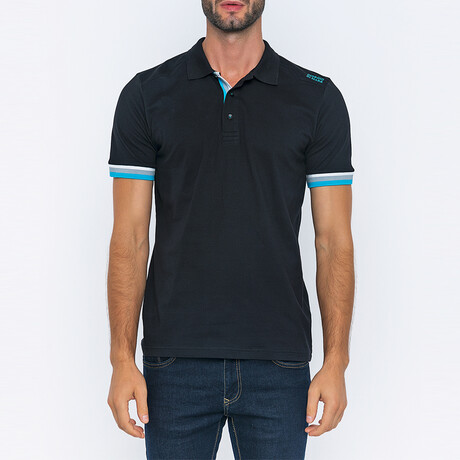 Travis Short Sleeve Polo Shirt // Black (XS)