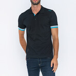 Travis Short Sleeve Polo Shirt // Black (L)