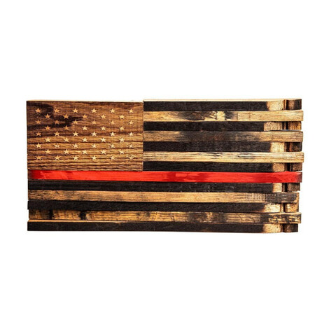 Bourbon Barrel American Flag Décor // The Red Line Lieutenant